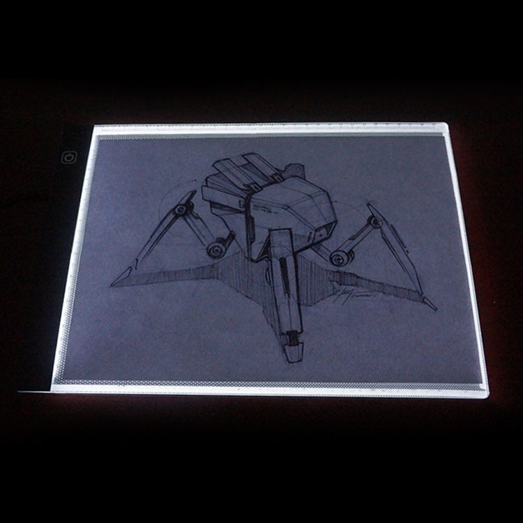 3.5W 5V LED USB Three Level of Brightness Dimmable A4 Acrylic Scale Copy Boards Anime Sketch Drawing Sketchpad, Copy Boards