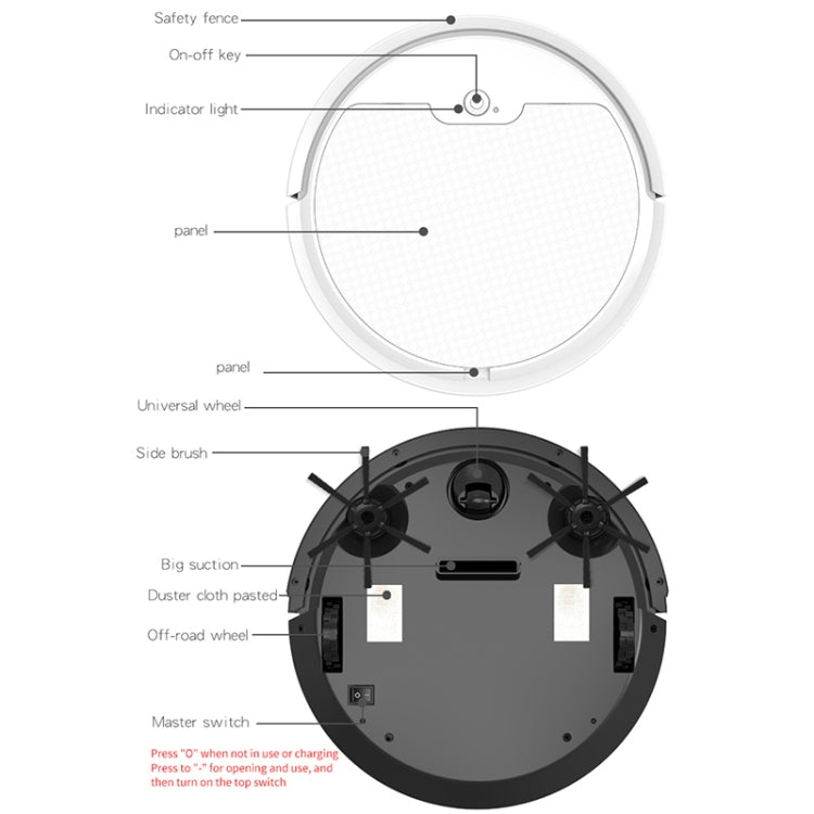 BOWAI OB8S Household Intelligent Path Charging Sweeping Robot, OB8S (White), OB8S (Black)