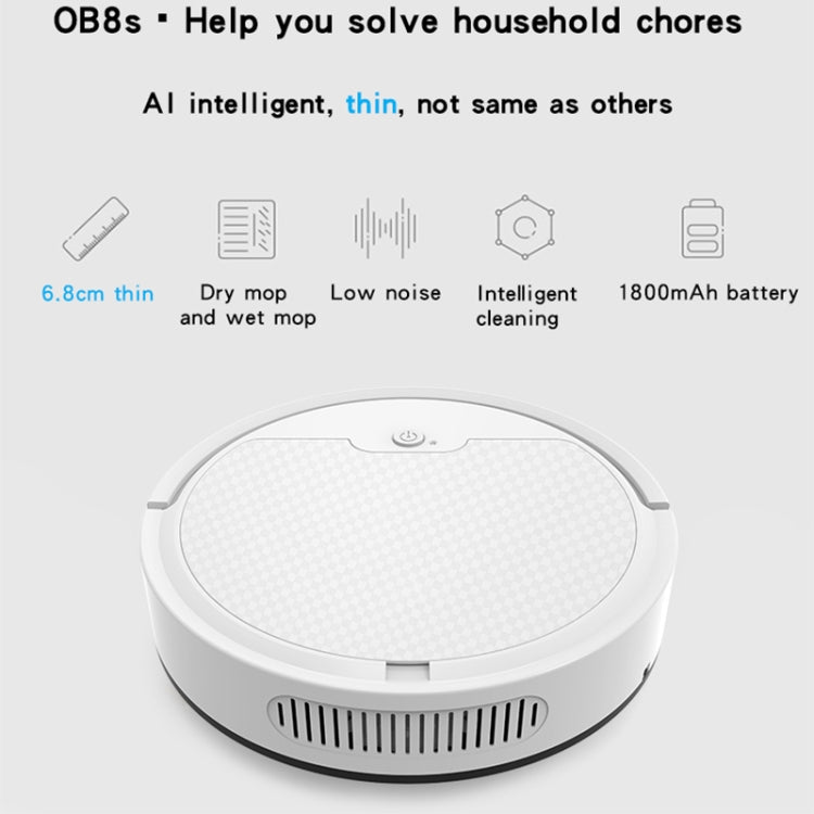 BOWAI OB8S Household Intelligent Path Charging Sweeping Robot, OB8S (White), OB8S (Black)