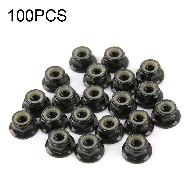 100 PCS iFlight M5 CW 6061 Aluminum Motor Screw Nuts Nylon Insert Self Lock Flange Nut for RC FPV Racing Drone Motor, M5 CW 6061(Red), M5 CW 6061(Black)
