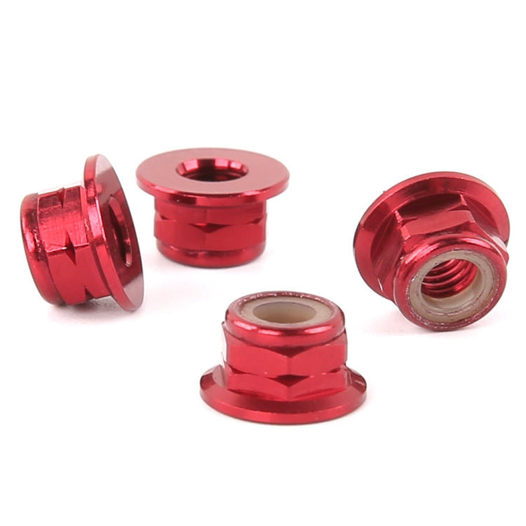 100 PCS iFlight M5 CW 6061 Aluminum Motor Screw Nuts Nylon Insert Self Lock Flange Nut for RC FPV Racing Drone Motor, M5 CW 6061(Red), M5 CW 6061(Black)