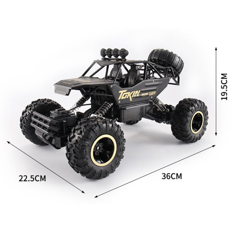 HD6026 1:12 Large Alloy Climbing Car Mountain Cross-country Four-wheel Drive Remote Control Car Toy, Size: 37cm, HD6026 1:12(Gold), HD6026 1:12(Red), HD6026 1:12(Silver), HD6026 1:12(Black), 6255 2.4GHz 1:16(Green)