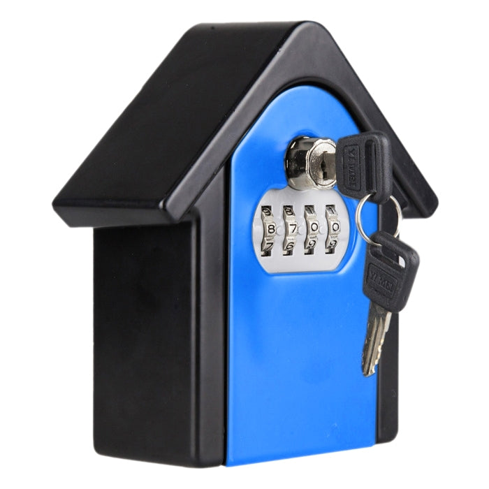 Hut Shape Password Lock Storage Box Security Box Wall Cabinet Safety Box, with 1 Key