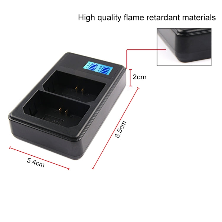 Dual Channel Digital LCD Display Battery Charger with USB Port for Sony NP-FZ100 Battery, Compatible with Sony A9 (ILCE-9), Dual NP-FZ100 Battery