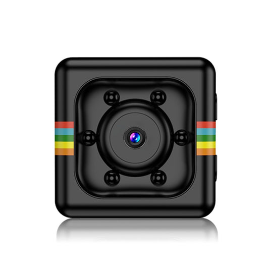 SQ11 Mini DV HD 1080P 2MP Sport Recorder Camera with Holder, Support Monitor Detection & IR Night Vision & TF Card, SQ11 6 LEDs Black