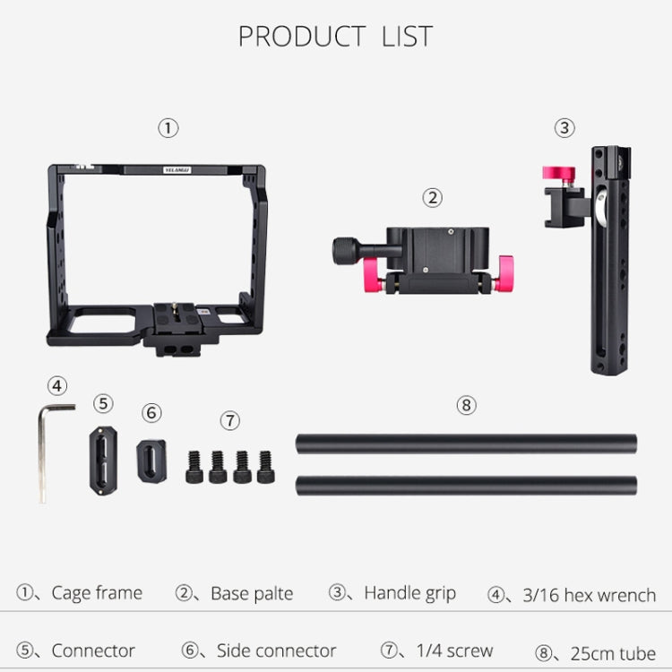 YELANGU C8 YLG0910 Handle Video Camera Cage Stabilizer, YLG0910