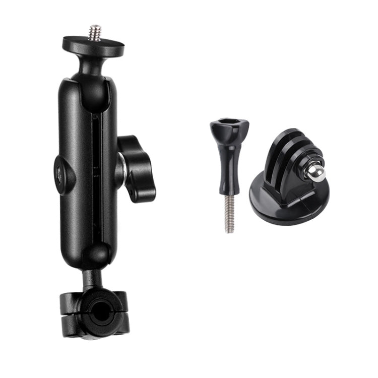 9cm Connecting Rod 20mm Ball Head Motorcycle Rearview Mirror Fixed Mount Holder with Tripod Adapter & Screw for GoPro, Insta360, DJI and Other Action Cameras, 9cm Connecting Rod Holder