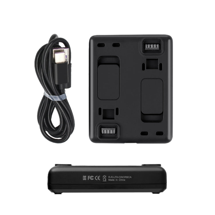 R-R-LF8-CINOR8CA For Insta360 ONE R 4K Panoramic Camera Batteries Charger Fast Charging Dual Charging Interface Charging Base, Batteries Charger