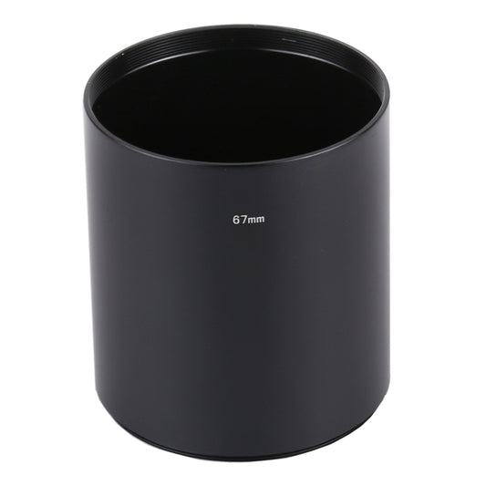 67mm Thread Type Straight Tube Full Metal Lens Hood Shade for Medium Telephoto Lens, 67mm