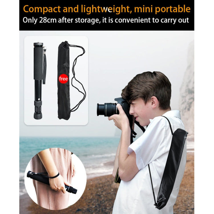 BEXIN P308B Portable Travel Outdoor DSLR Camera Aluminum Alloy Monopod Holder, P308B