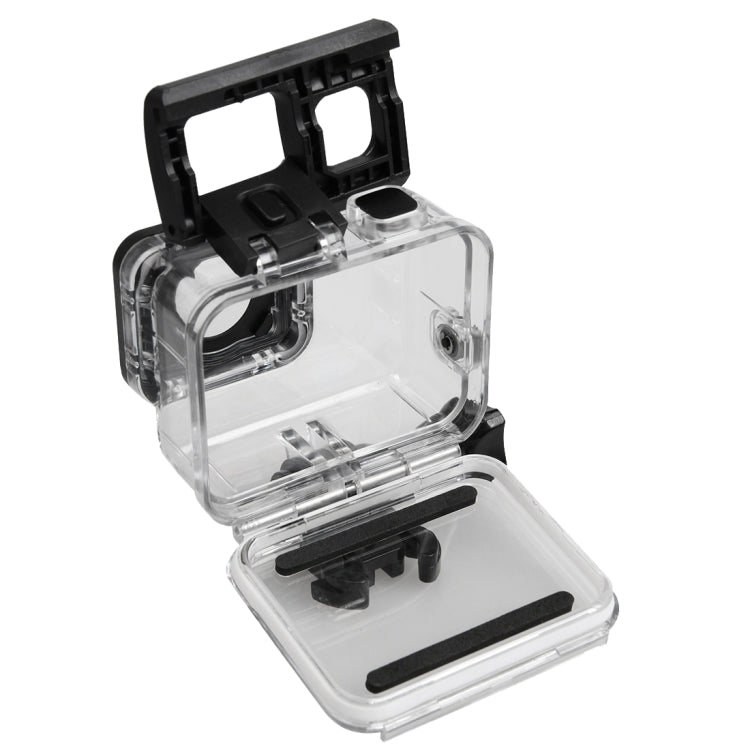 For GoPro HERO5 30m Waterproof PC & ABS Housing Protective Case + Touch Back Cover with Buckle Basic Mount & Long Screw, Backcover Size: 7 x 6 cm, Protective Case