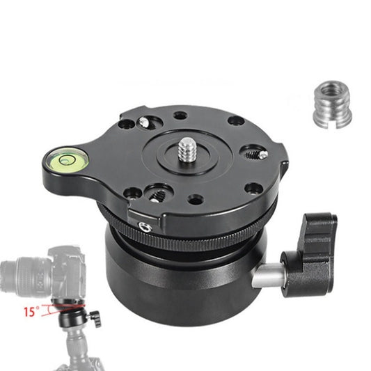 BEXIN DY-60N 3/8 inch Thread Dome Professional Tripod Leveling 360 Degree Panorama Head Base with Bubble Level & 3/8 inch Screw Adapter, DY-60N 3/8 inch