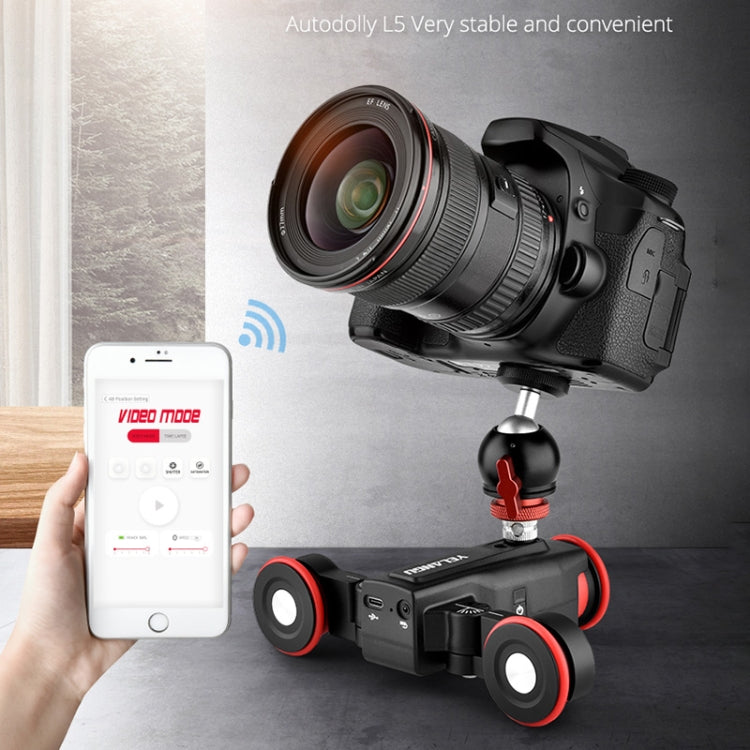 YELANGU L5 Electric Track Slider 3-Wheel Rolling Dolly Car, Load: 3kg, L5 Dolly Car