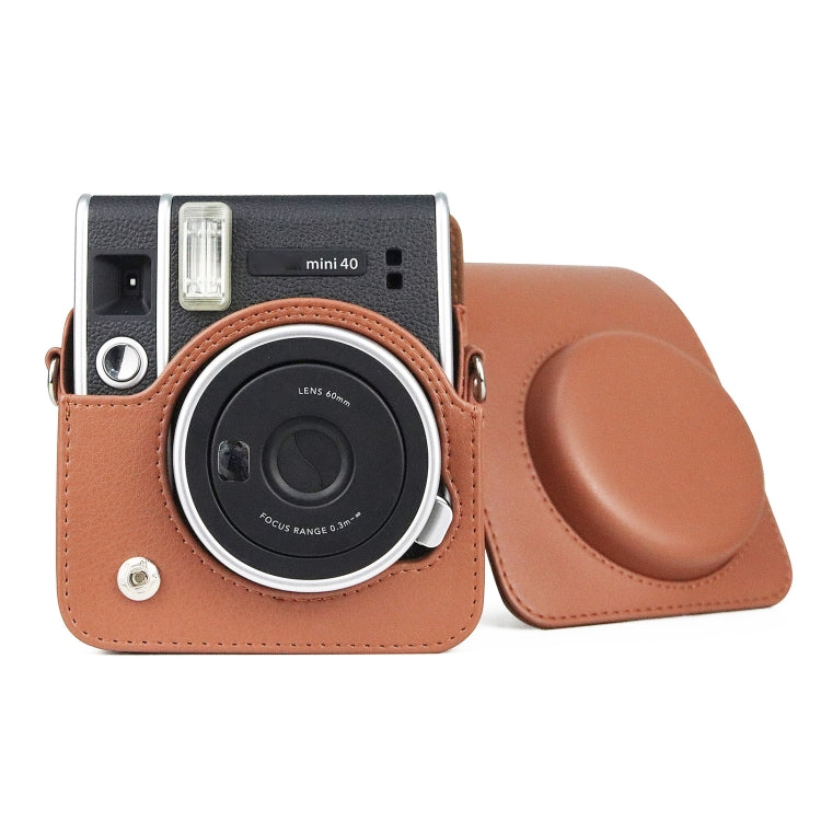 Full Body Camera Retro PU Leather Case Bag with Strap for FUJIFILM instax mini 40, For FUJIFILM instax mini 40