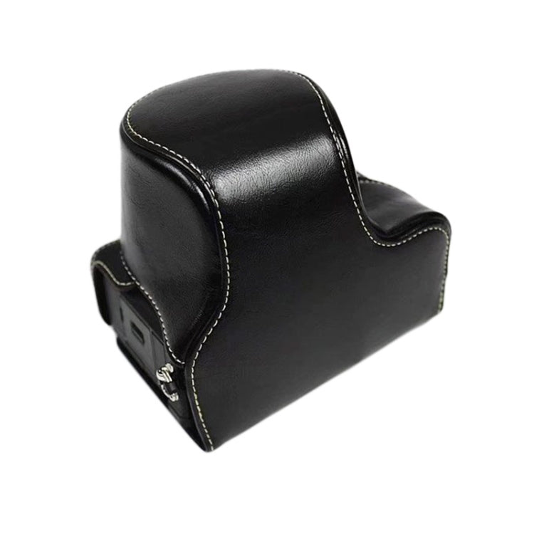 Full Body Camera PU Leather Case Bag for Sony LCE-7C / Alpha 7C / A7C 28-60mm / 40.5mm Lens, For Sony A7C