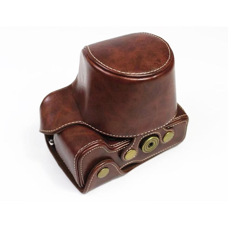 Full Body Camera PU Leather Case Bag for Sony LCE-7C / Alpha 7C / A7C 28-60mm / 40.5mm Lens, For Sony A7C