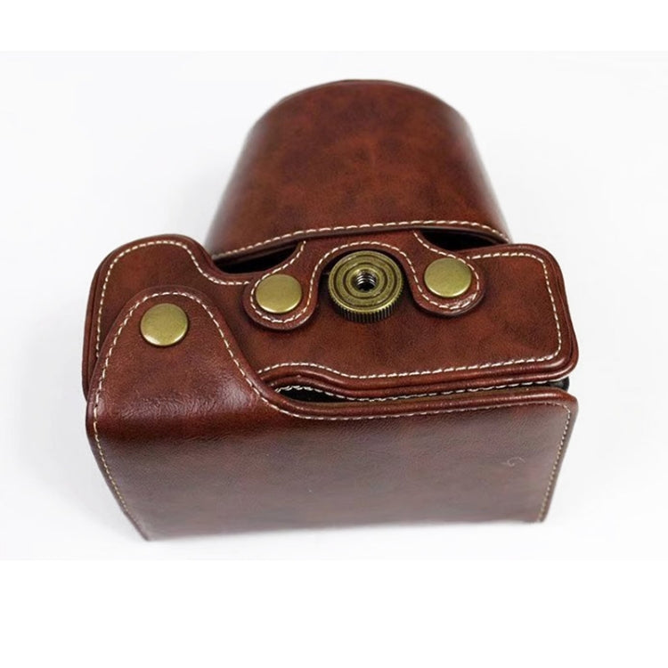 Full Body Camera PU Leather Case Bag for Sony LCE-7C / Alpha 7C / A7C 28-60mm / 40.5mm Lens, For Sony A7C
