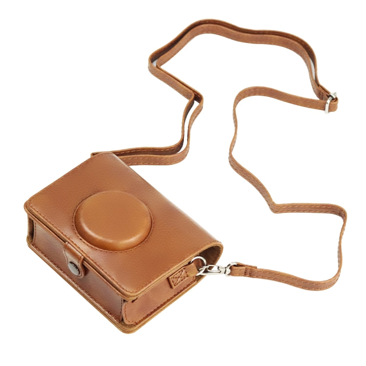 Retro Full Body Camera PU Leather Case Bag with Strap for FUJIFILM instax mini Evo, For FUJIFILM instax mini Evo Retro