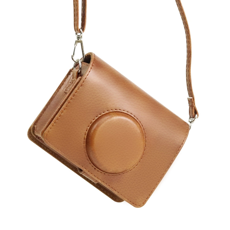 Retro Full Body Camera PU Leather Case Bag with Strap for FUJIFILM instax mini Evo, For FUJIFILM instax mini Evo Retro