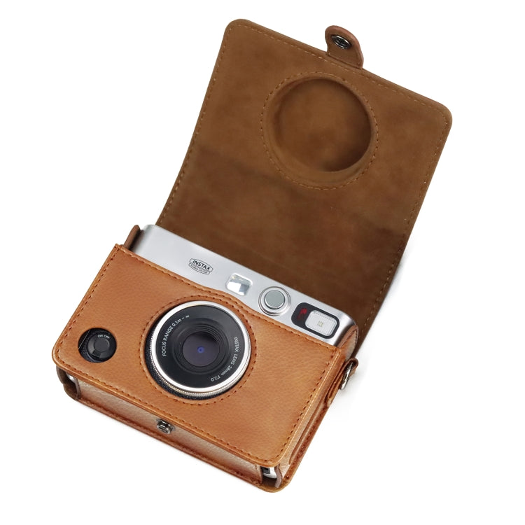 Retro Full Body Camera PU Leather Case Bag with Strap for FUJIFILM instax mini Evo, For FUJIFILM instax mini Evo Retro