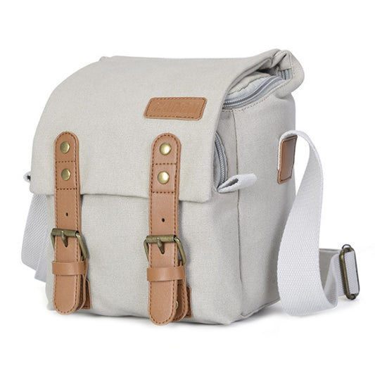 CADEN N1 Simple Retro Multifunctional Canvas Waterproof Digital Camera Photography Bag, N1 Simple Beige White, N1 Simple Coffee