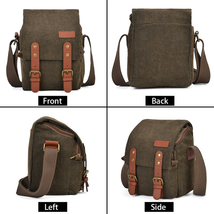 CADEN N1 Simple Retro Multifunctional Canvas Waterproof Digital Camera Photography Bag, N1 Simple Beige White, N1 Simple Coffee