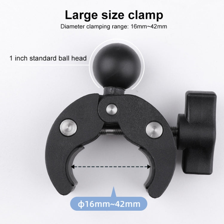 360 Rotation Adjustable Action Camera Bike Motorcycle Handlebar Holder with Phone Clamp, Standard Version with Phone Clamp