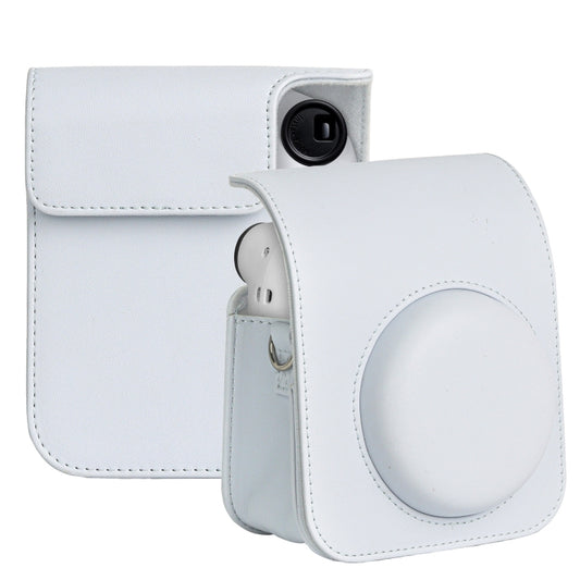 For FUJIFILM instax mini 12 Full Body Leather Case Camera Bag with Strap
