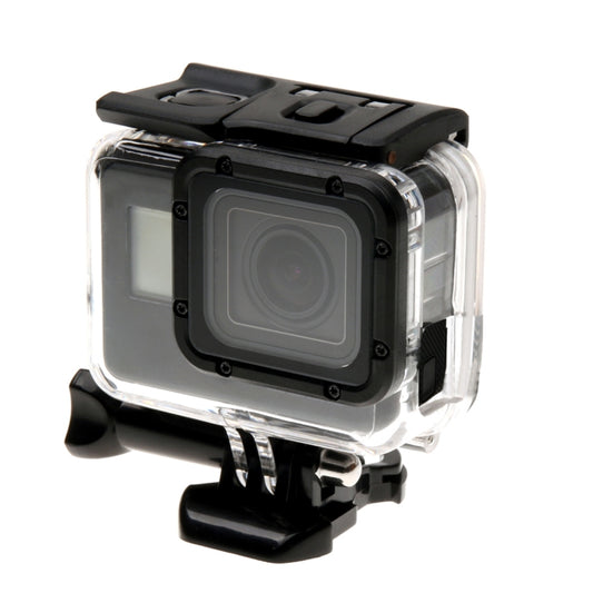 For GoPro HERO6 /5 Skeleton Housing Protective Case + Hollow Back Cover with Buckle Basic Mount & Screw, No Need to Disassemble Lens, Hollow Back Cover