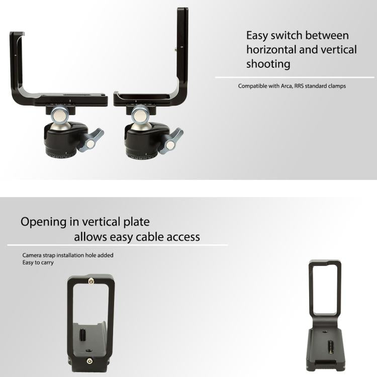 FITTEST FLN-D850 Vertical Shoot Quick Release L Plate Bracket Base Holder for Nikon D850, Nikon D850
