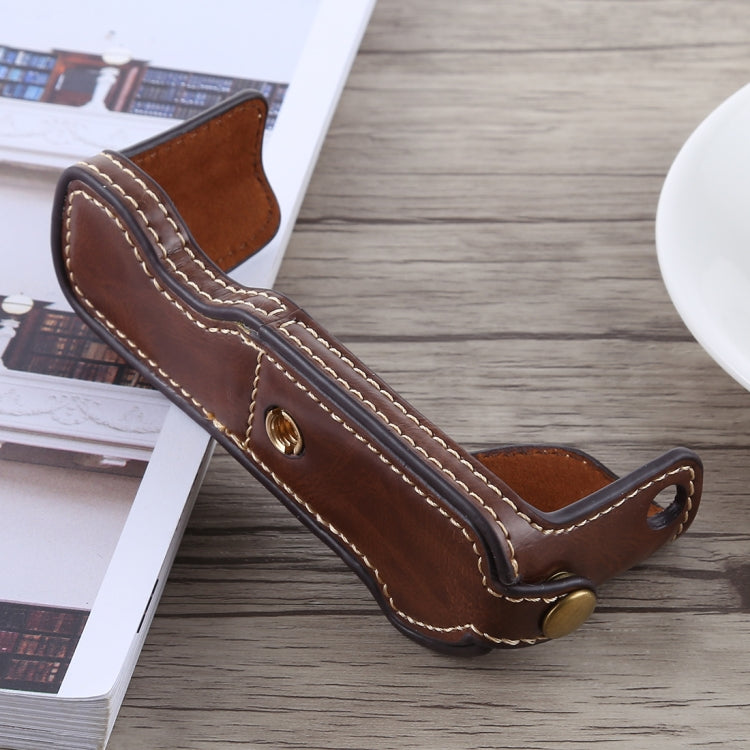1/4 inch Thread PU Leather Camera Half Case Base for Canon G7 X Mark II, For Canon G7X2