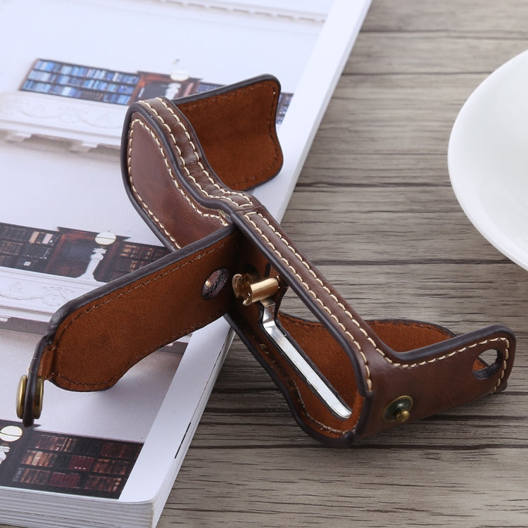 1/4 inch Thread PU Leather Camera Half Case Base for Canon G7 X Mark II, For Canon G7X2