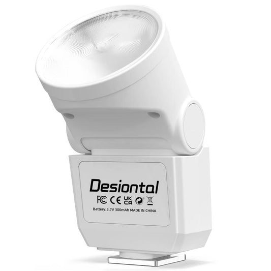 Desiontal F02 Desiontal F02 Mini On-Camera Flash Light Speedlite for Mirrorless Cameras, F02 (White), F02(Black)