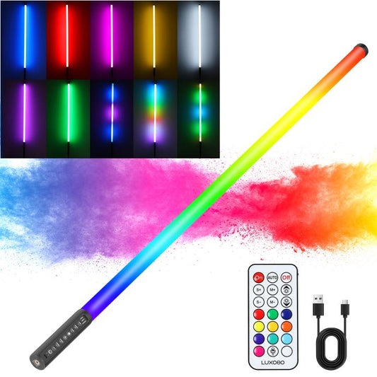 LUXCeO Mood1 Pro 90cm RGB Colorful Atmosphere Rhythm LED Stick Handheld Video Photo Fill Light, No Tripod, 90cm