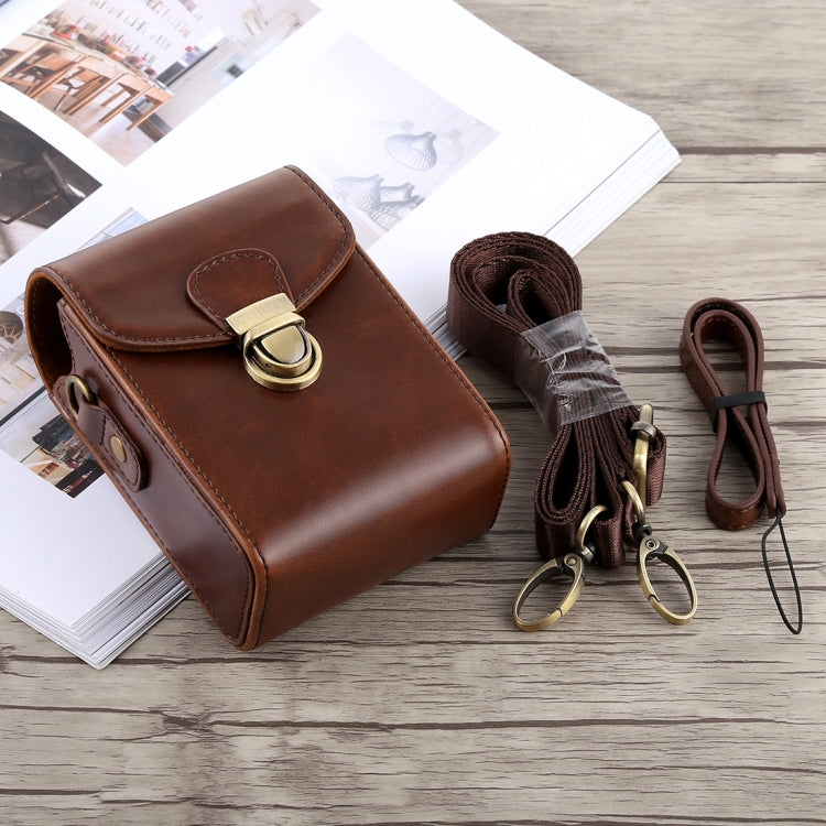 Full Body Camera Buckle Lock PU Leather Case Bag with Hand Strap & Neck Strap for Canon G7X II / G9X Mark II, Sony RX100 / M2, For RX100, For G7X II