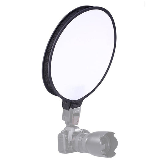30cm Universal Round Style Flash Folding Soft Box, Without Flash Light Holder(Black + White), 30cm Round Style