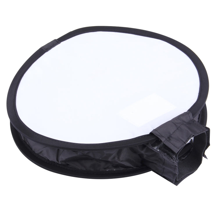 30cm Universal Round Style Flash Folding Soft Box, Without Flash Light Holder(Black + White), 30cm Round Style