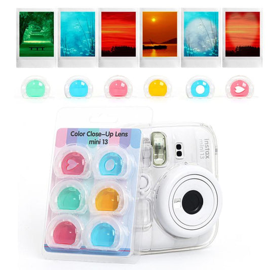 For FUJIFILM instax mini 13 Jelly 6 in 1 Six Colors Camera Close-up Lens Filter Set, 6-in-1 For FUJIFILM instax mini 13