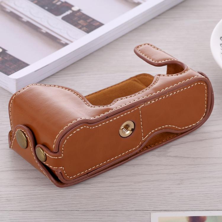 1/4 inch Thread PU Leather Camera Half Case Base for FUJIFILM X-A3 / X-A10, For FUJIFILM XA3