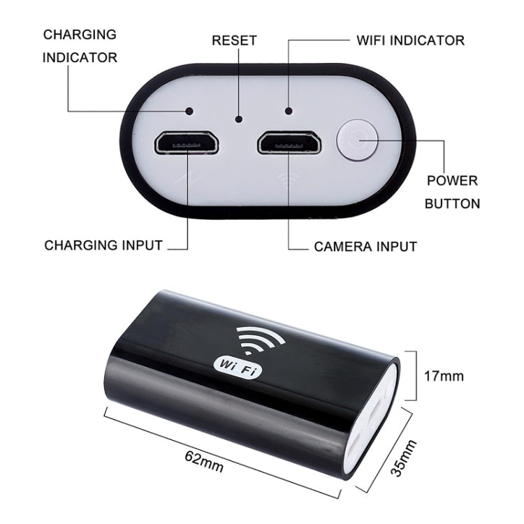 F99 HD Mobile Phone Endoscope, 8mm Waterproof Pipe Endoscope, Wifi Version, Hardwire, Length: 3.5m, Length: 3.5m