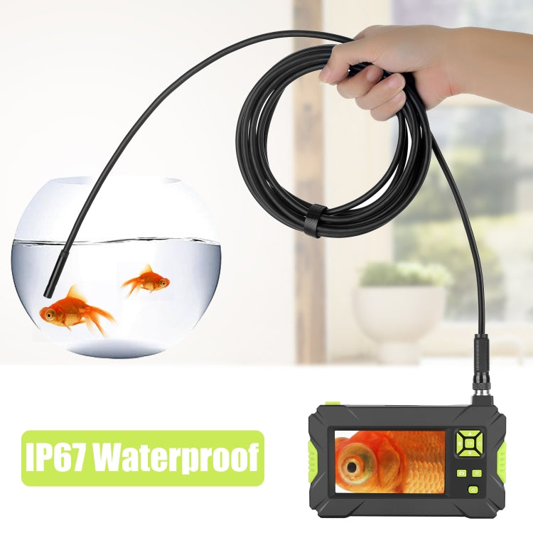 P30 5.5mm IP67 Waterproof 4.3 inch HD Portable Endoscope Hard Cable Industrial Endoscope, Cable Length: 10m, 10m, 10m (Blue)