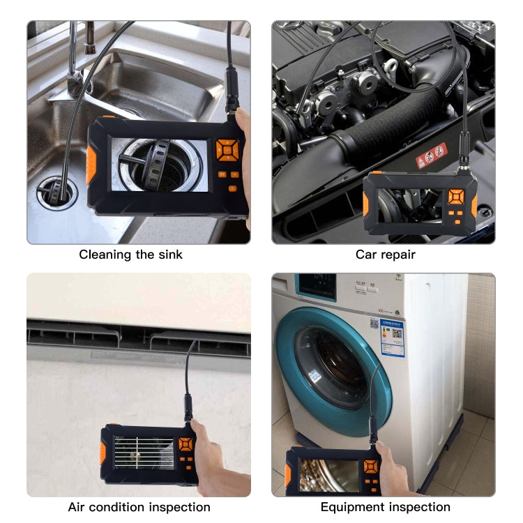P30 8mm IP67 Waterproof 4.3 inch HD Portable Endoscope Snake Tube Industrial Endoscope, Cable Length: 1m, 1m