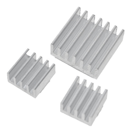 3 in 1 Cooling Heatsink Aluminium Heat Sink Pad Shims for Raspberry Pi 3 / 2, For Raspberry Pi 3 / 2