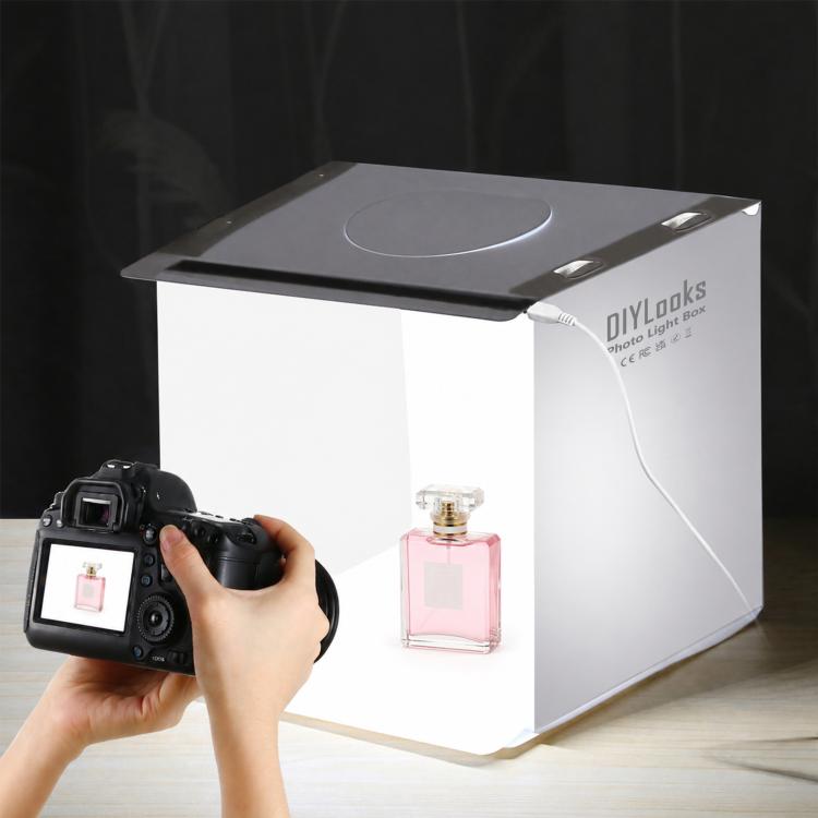 20cm Folding Portable 550LM Light Photo Lighting Studio Shooting Tent Box Kit with 6 Colors Backdrops (Black, White, Yellow, Red, Green, Blue), Unfold Size: 24cm x 23cm x 23cm