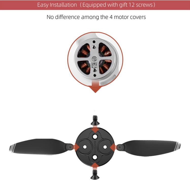 4 PCS Sunnylife Motor Metal Protection Cover for DJI Mavic Mini 1 / Mini 4K / DJI Mini 2 SE