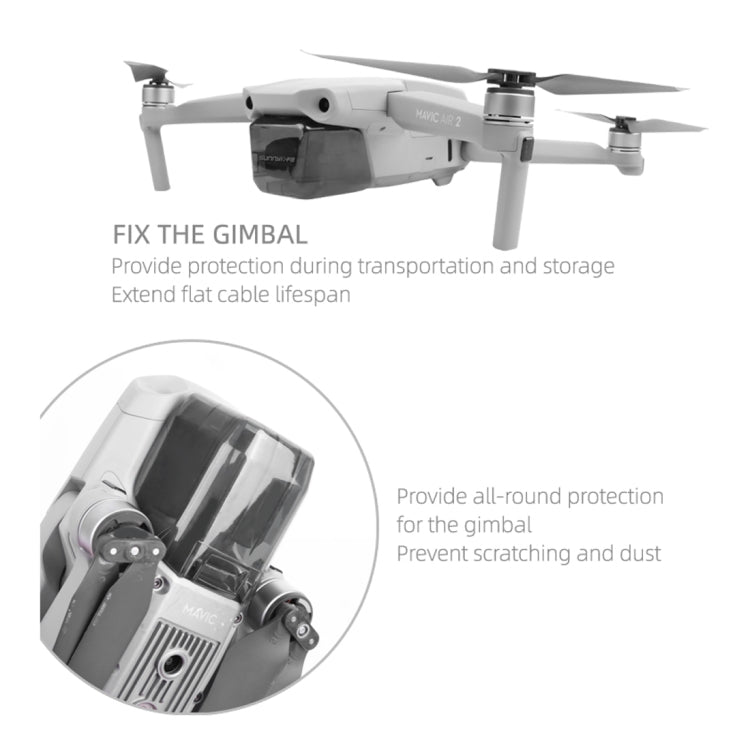 Sunnylife For DJI Mavic Air 2 Camera Lens Protective Cover Hood, For DJI Mavic Air 2