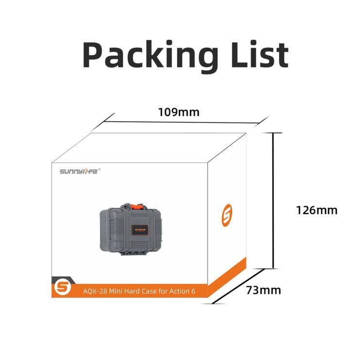 For DJI Osmo Action 6 Sunnylife Mini Travel Box Waterproof Carrying Box Shock-proof Hard Shell, For DJI Osmo Action 6