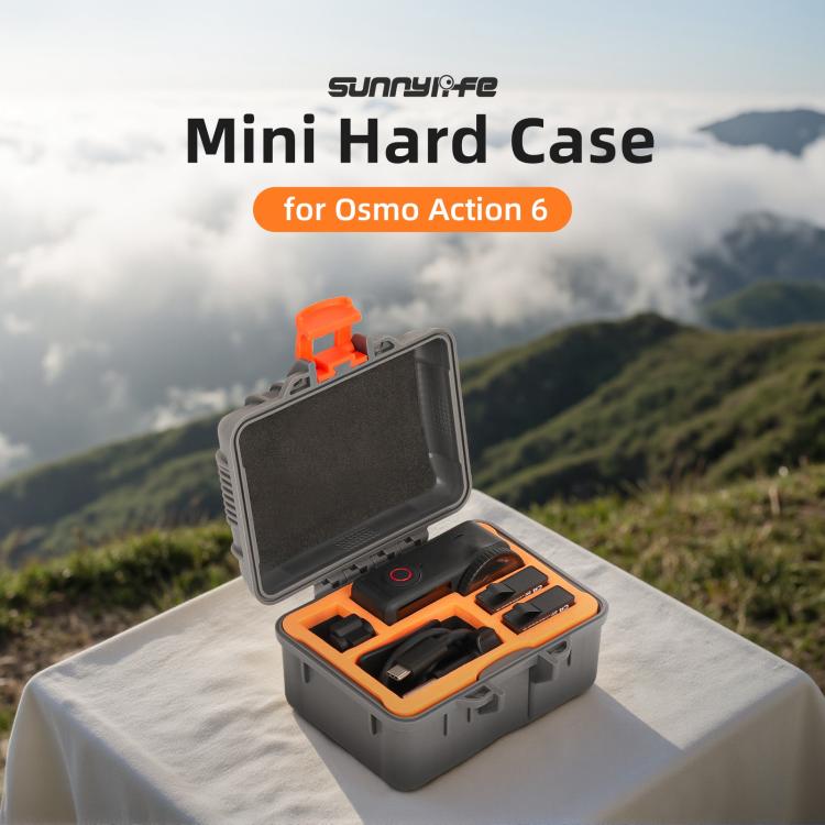 For DJI Osmo Action 6 Sunnylife Mini Travel Box Waterproof Carrying Box Shock-proof Hard Shell, For DJI Osmo Action 6