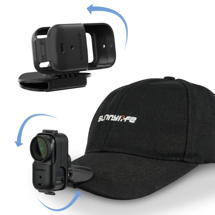 For DJI Osmo Nano Sunnylife Baseball Hat Clip Mount Baseball Cap Clamp Quick Release Mount Camera POV Vlog Holder, Cap Clamp