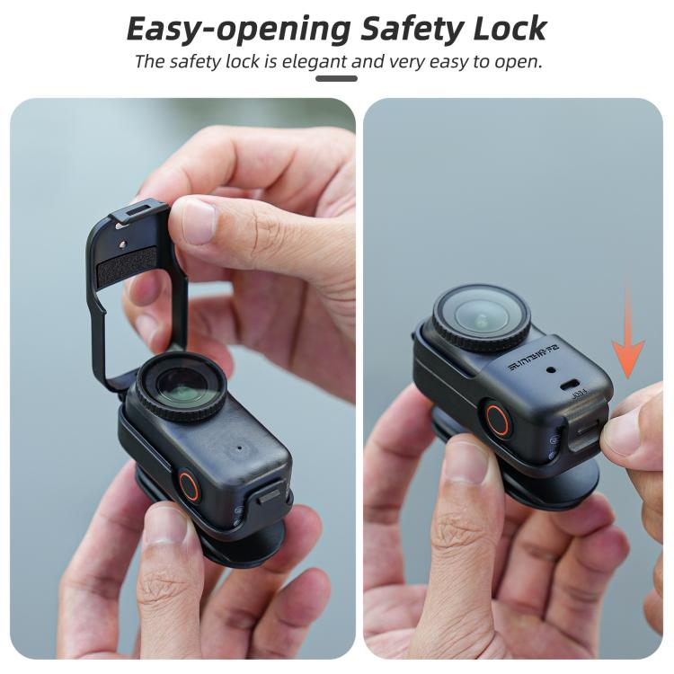 For DJI Osmo Nano Sunnylife Baseball Hat Clip Mount Baseball Cap Clamp Quick Release Mount Camera POV Vlog Holder, Cap Clamp